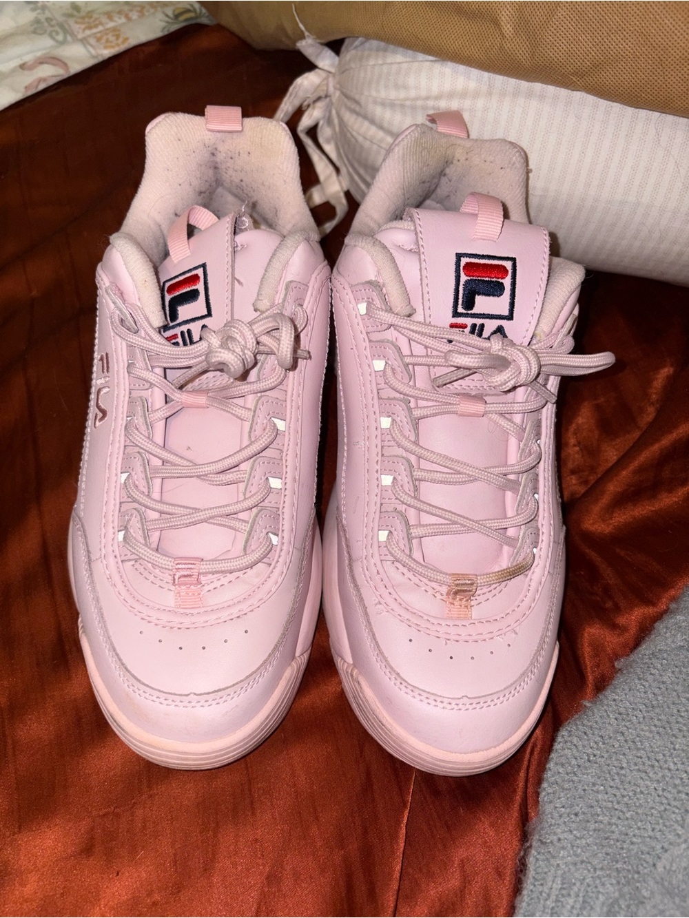 Fila Pink Embroidered Sneakers